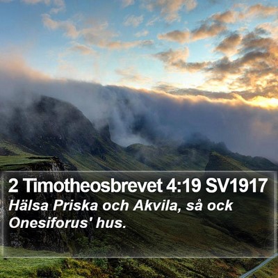 2 Timotheosbrevet 4:19 SV1917 Bible Verse Image