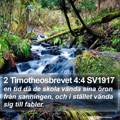 2 Timotheosbrevet 4:4 SV1917 Bible Verse Image