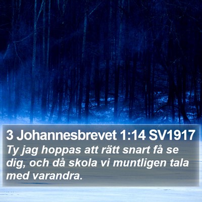 3 Johannesbrevet 1:14 SV1917 Bible Verse Image
