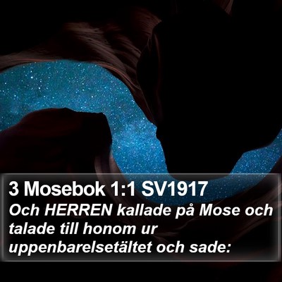 3 Mosebok 1:1 SV1917 Bible Verse Image
