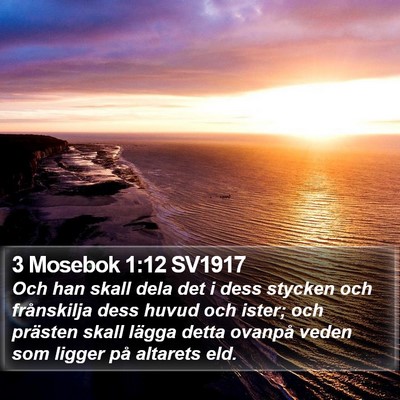 3 Mosebok 1:12 SV1917 Bible Verse Image