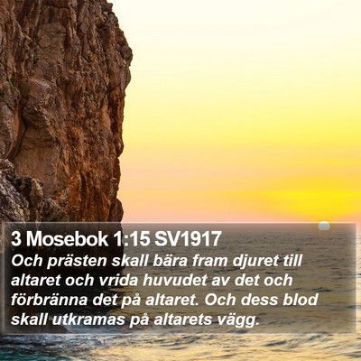 3 Mosebok 1:15 SV1917 Bible Verse Image