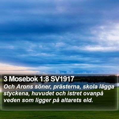 3 Mosebok 1:8 SV1917 Bible Verse Image