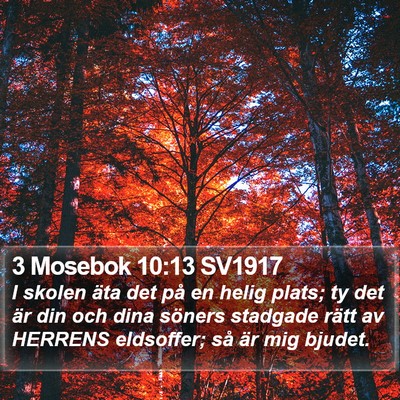 3 Mosebok 10:13 SV1917 Bible Verse Image