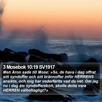 3 Mosebok 10:19 SV1917 Bible Verse Image