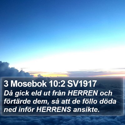 3 Mosebok 10:2 SV1917 Bible Verse Image