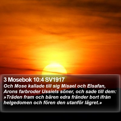 3 Mosebok 10:4 SV1917 Bible Verse Image