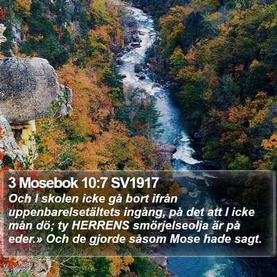 3 Mosebok 10:7 SV1917 Bible Verse Image