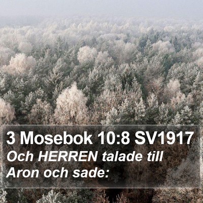 3 Mosebok 10:8 SV1917 Bible Verse Image