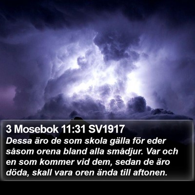 3 Mosebok 11:31 SV1917 Bible Verse Image