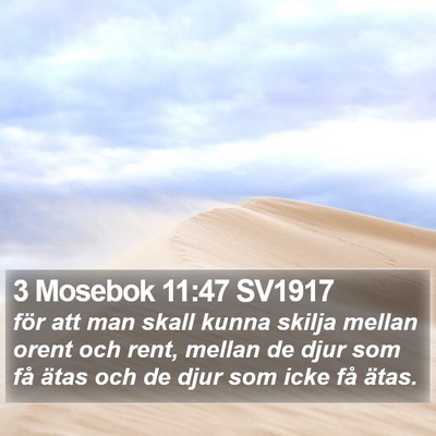 3 Mosebok 11:47 SV1917 Bible Verse Image