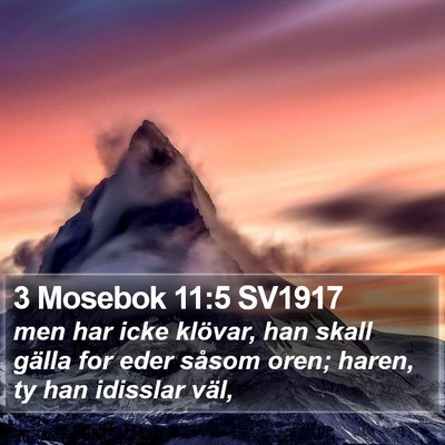 3 Mosebok 11:5 SV1917 Bible Verse Image
