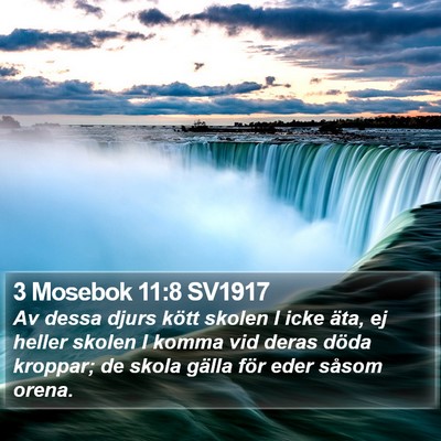 3 Mosebok 11:8 SV1917 Bible Verse Image