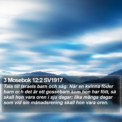 3 Mosebok 12:2 SV1917 Bible Verse Image