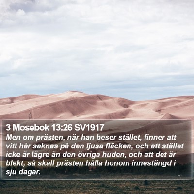 3 Mosebok 13:26 SV1917 Bible Verse Image