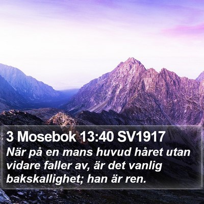 3 Mosebok 13:40 SV1917 Bible Verse Image