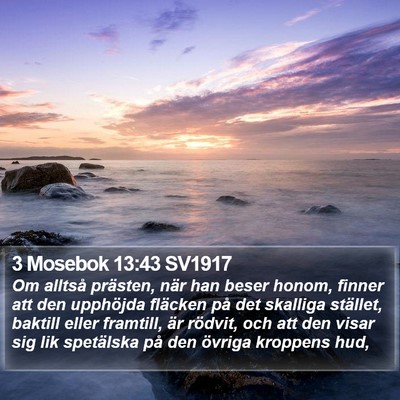 3 Mosebok 13:43 SV1917 Bible Verse Image