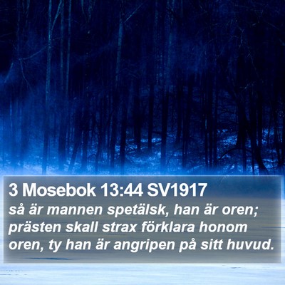 3 Mosebok 13:44 SV1917 Bible Verse Image