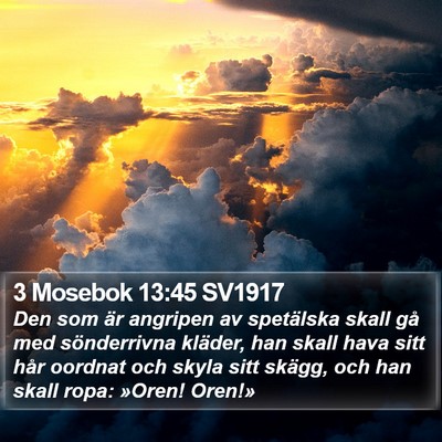 3 Mosebok 13:45 SV1917 Bible Verse Image