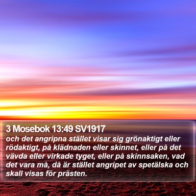 3 Mosebok 13:49 SV1917 Bible Verse Image