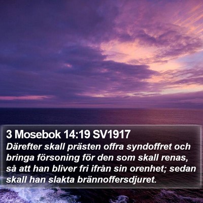 3 Mosebok 14:19 SV1917 Bible Verse Image