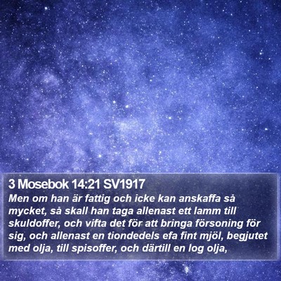 3 Mosebok 14:21 SV1917 Bible Verse Image