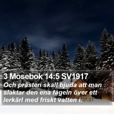 3 Mosebok 14:5 SV1917 Bible Verse Image