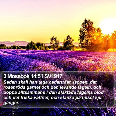 3 Mosebok 14:51 SV1917 Bible Verse Image