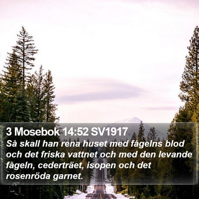 3 Mosebok 14:52 SV1917 Bible Verse Image