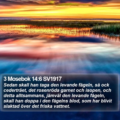 3 Mosebok 14:6 SV1917 Bible Verse Image