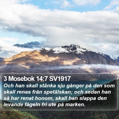3 Mosebok 14:7 SV1917 Bible Verse Image