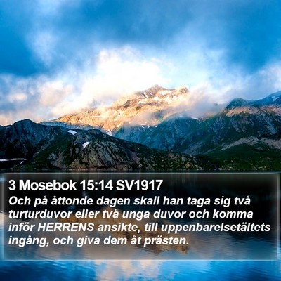 3 Mosebok 15:14 SV1917 Bible Verse Image