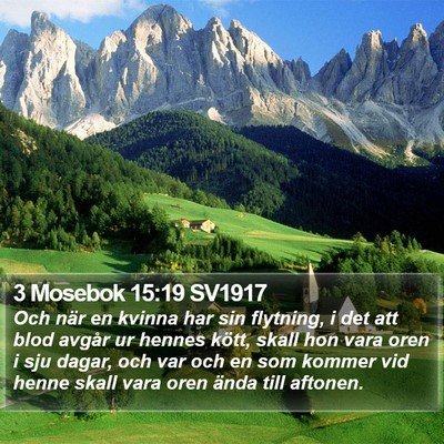 3 Mosebok 15:19 SV1917 Bible Verse Image