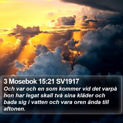 3 Mosebok 15:21 SV1917 Bible Verse Image