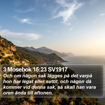 3 Mosebok 15:23 SV1917 Bible Verse Image