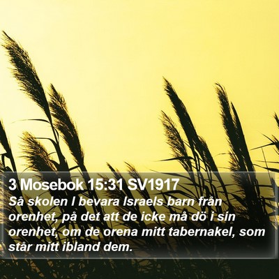 3 Mosebok 15:31 SV1917 Bible Verse Image