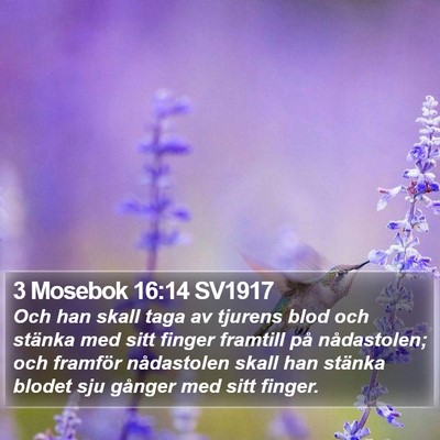 3 Mosebok 16:14 SV1917 Bible Verse Image