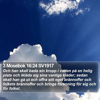 3 Mosebok 16:24 SV1917 Bible Verse Image