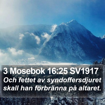 3 Mosebok 16:25 SV1917 Bible Verse Image