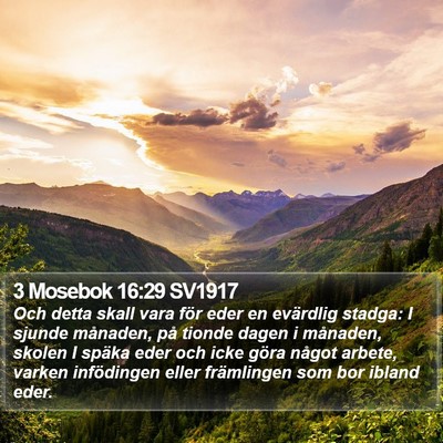 3 Mosebok 16:29 SV1917 Bible Verse Image