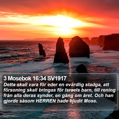 3 Mosebok 16:34 SV1917 Bible Verse Image