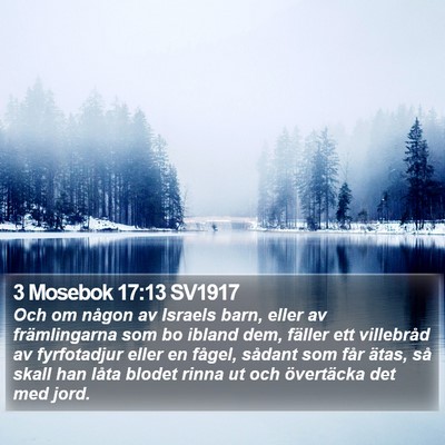 3 Mosebok 17:13 SV1917 Bible Verse Image