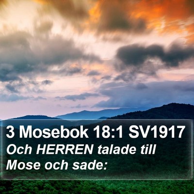 3 Mosebok 18:1 SV1917 Bible Verse Image