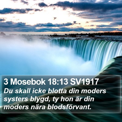 3 Mosebok 18:13 SV1917 Bible Verse Image