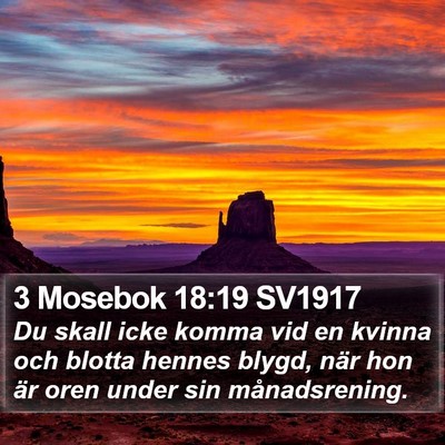 3 Mosebok 18:19 SV1917 Bible Verse Image