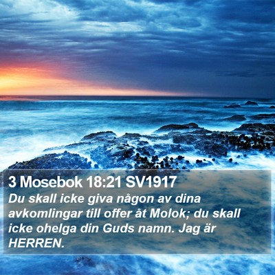 3 Mosebok 18:21 SV1917 Bible Verse Image