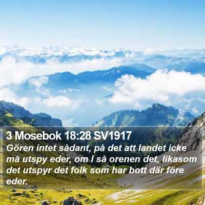 3 Mosebok 18:28 SV1917 Bible Verse Image