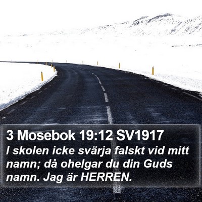 3 Mosebok 19:12 SV1917 Bible Verse Image