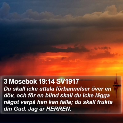 3 Mosebok 19:14 SV1917 Bible Verse Image