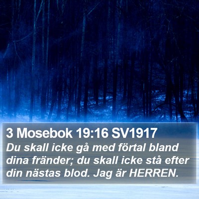 3 Mosebok 19:16 SV1917 Bible Verse Image